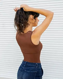 Body Feminino Decote Quadrado - Basic Chic