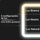 Maleta de Maquiagem com Espelho em LED - Beauty Haven + Brinde um Estojo de Pincéis