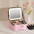 Maleta de Maquiagem com Espelho em LED - Beauty Haven + Brinde um Estojo de Pincéis