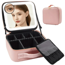 Maleta de Maquiagem com Espelho em LED - Beauty Haven + Brinde um Estojo de Pincéis
